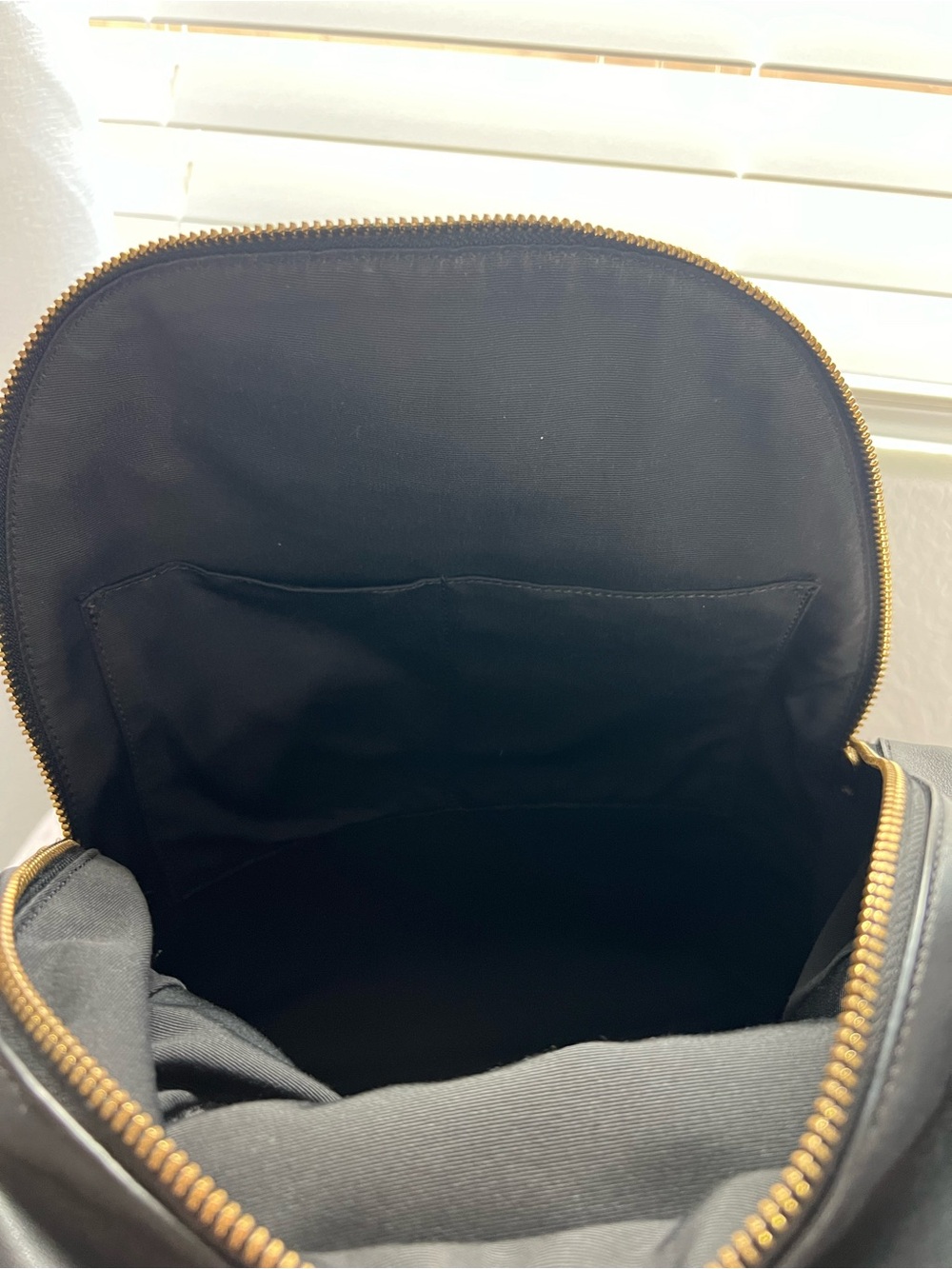 Coach Dark Brown Signature Canvas & Black Trim Backpack with Gold Hardware - Picture 5 of 6